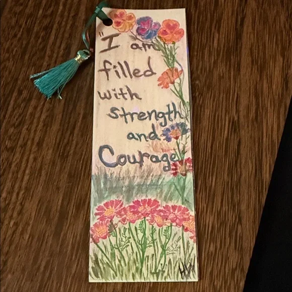 Hand-crafted Floral Bookmark with Teal Tassel
Holograph - Picture 1 of 2